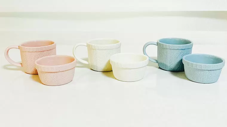 セリア ニット柄 ボウルとデミカップ再販 100円ショップの情報サイト 100均 Like